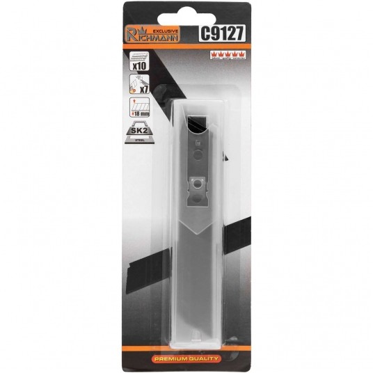 RICHMANN OSTRZA ZAPASOWE DO NOŻA 18mm 10szt CZARNE -zdjęcie numer 1