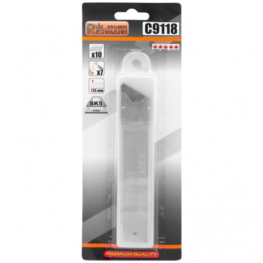 RICHMANN OSTRZA ZAPASOWE DO NOŻA 25mm 10szt C9118 -zdjęcie numer 1