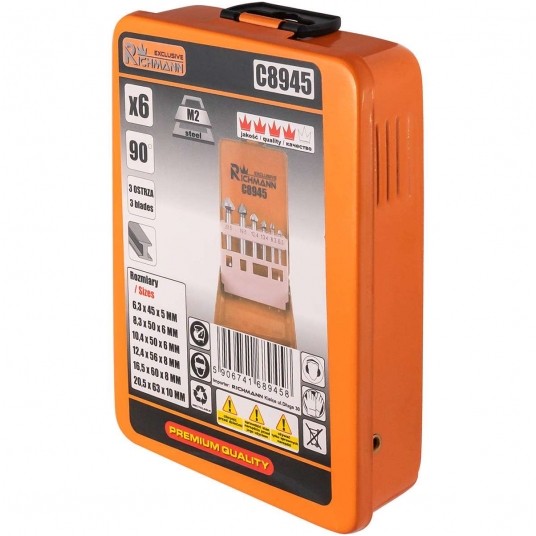 RICHMANN POGŁĘBIACZE STOŻKOWE HSS 6,3-20,5mm 6el. -zdjęcie numer 1