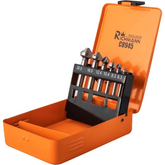 RICHMANN POGŁĘBIACZE STOŻKOWE HSS 6,3-20,5mm 6el. -zdjęcie numer 2