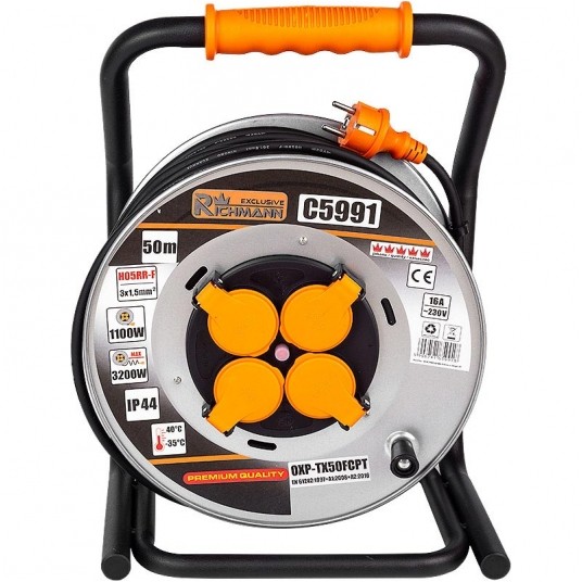 RICHMANN PRZEDŁUŻACZ BĘBNOWY 4 GNIAZDA 50m 3X1.5 -zdjęcie numer 1