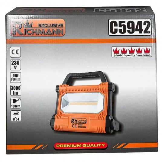 RICHMANN REFLEKTOR LED 30W Z UCHWYTEM C5942 -zdjęcie numer 4