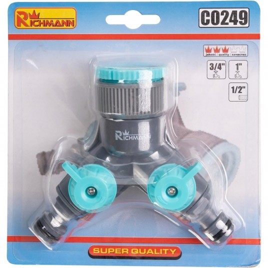 RICHMANN ROZDZIELACZ OGRODOWY Z ZAWORAMI 3/4' -zdjęcie numer 3