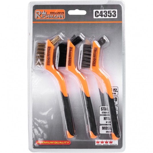 RICHMANN SZCZOTKI RĘCZNE DRUCIANE 3szt 180mm C4353 -zdjęcie numer 1