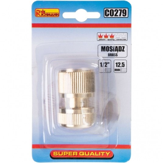 RICHMANN SZYBKOZŁĄCZKA OGRODOWA 1/2' MOSIĄDZ C0279 -zdjęcie numer 5