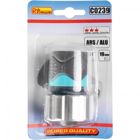 RICHMANN SZYBKOZŁĄCZKA OGRODOWA 3/4' ALU/GUMA -zdjęcie numer 3