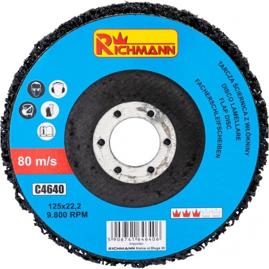 RICHMANN TARCZA ŚCIERNA Z WŁÓKNINY 125mm C4640 -zdjęcie numer 2