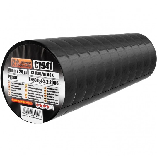 RICHMANN TAŚMA IZOLACYJNA 19mm 20m CZARNA C1941 -zdjęcie numer 2