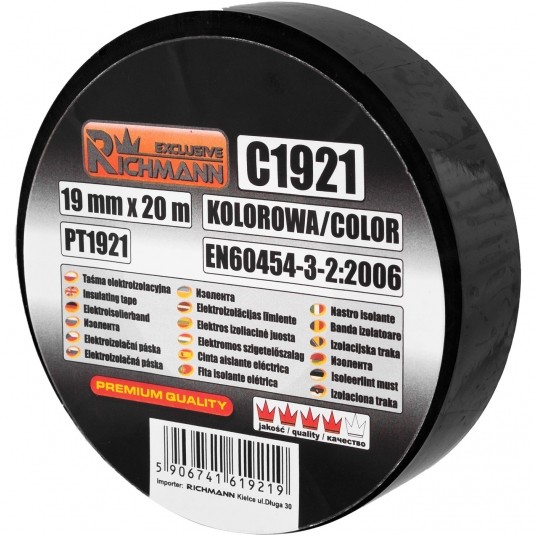 RICHMANN TAŚMA IZOLACYJNA 19mm 20m KOLOROWA C1921 -zdjęcie numer 1