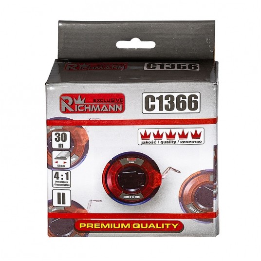 RICHMANN TAŚMA MIERNICZA STALOWA 30m C1366 PROFES. -zdjęcie numer 4
