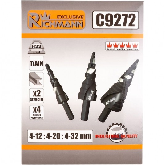 RICHMANN WIERTŁA WIELOSTOPNIOWE SPIR. 4-32mm 3szt -zdjęcie numer 5