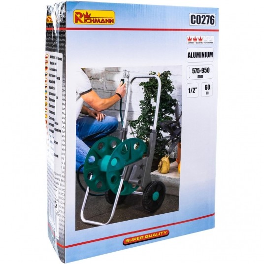 RICHMANN WÓZEK NA WĄŻ OGRODOWY ALU/PLASTIK 60M 1/2 -zdjęcie numer 6