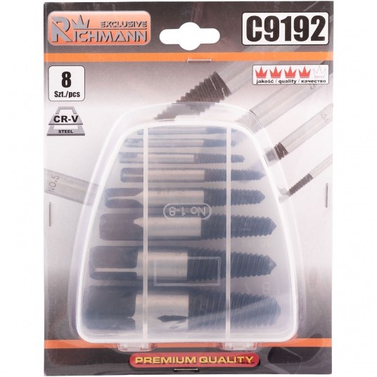 RICHMANN WYKRĘTAKI DO URWANYCH ŚRUB M3-M50 8szt -zdjęcie numer 4