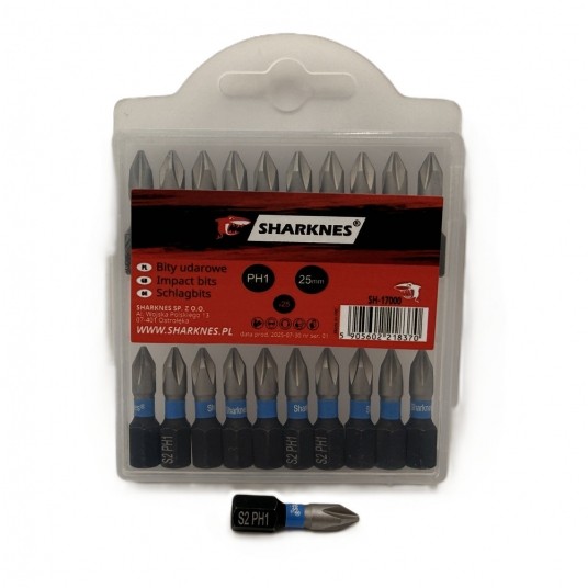 SHARKNES BIT UDAROWY 1/4" PH1 25mm SH-17000 -zdjęcie numer 3