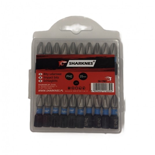 SHARKNES BIT UDAROWY 1/4" PH2 25mm SH-17001 -zdjęcie numer 6