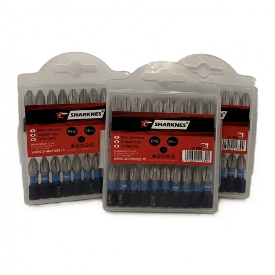 SHARKNES BIT UDAROWY 1/4" PH2 25mm SH-17001 -zdjęcie numer 8