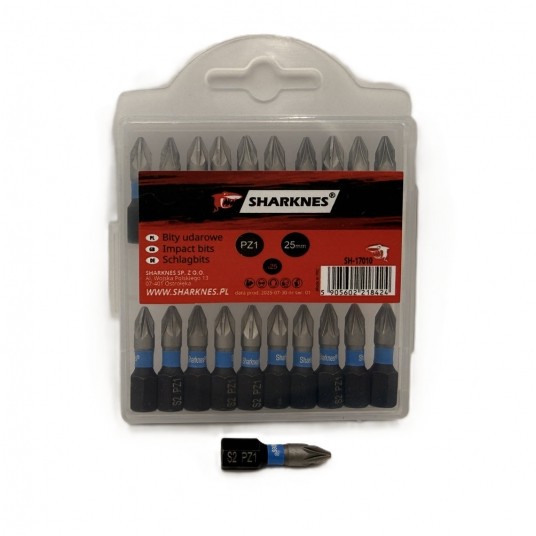 SHARKNES BIT UDAROWY 1/4" PZ1 25mm SH-17010 -zdjęcie numer 3