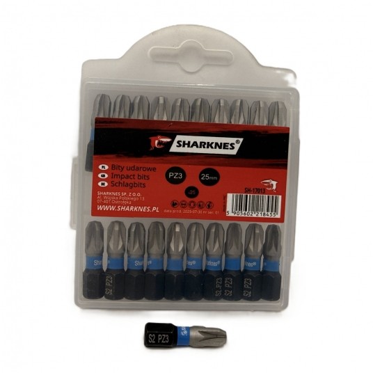 SHARKNES BIT UDAROWY 1/4" PZ3 25mm SH-17013 -zdjęcie numer 3