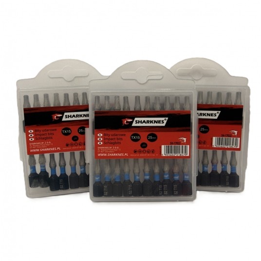 SHARKNES BIT UDAROWY 1/4" TX15 25mm SH-17022 -zdjęcie numer 4