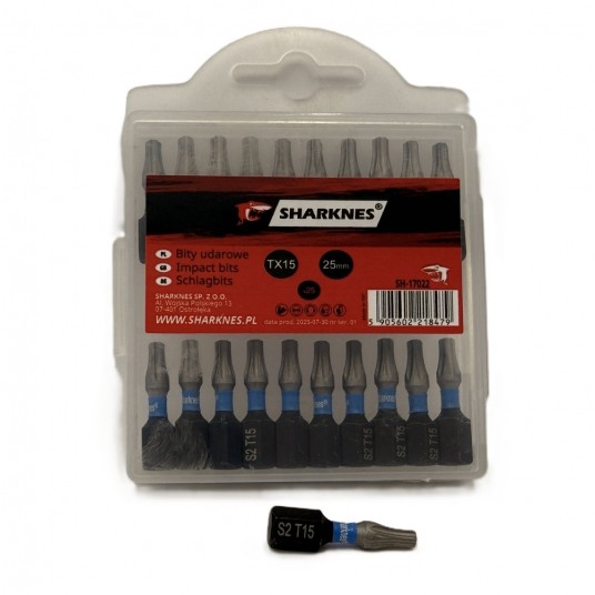 SHARKNES BIT UDAROWY 1/4" TX15 25mm SH-17022 -zdjęcie numer 3