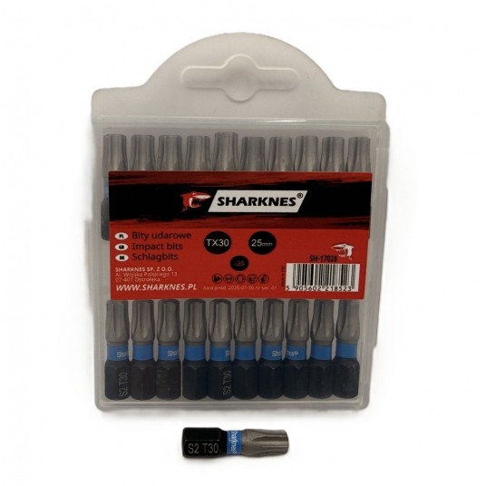 SHARKNES BIT UDAROWY 1/4" TX30 25mm SH-17028 -zdjęcie numer 3