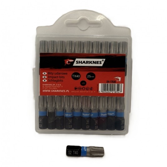 SHARKNES BIT UDAROWY 1/4" TX40 25mm SH-17030 -zdjęcie numer 4