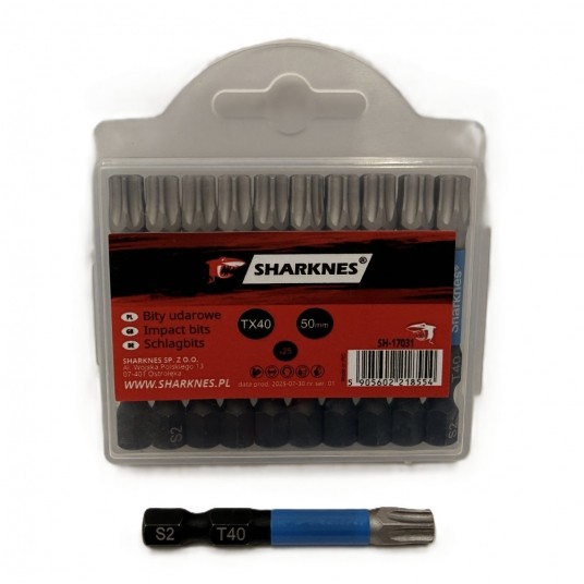 SHARKNES BIT UDAROWY 1/4" TX40 50mm SH-17031 -zdjęcie numer 3