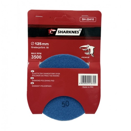 SHARKNES DYSK POLERSKI PREMIUM 125mm gr. 50 -zdjęcie numer 4