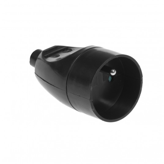 SHARKNES GNIAZDO POJEDYŃCZE 2P+Z CZARNY SH-70101 -zdjęcie numer 1