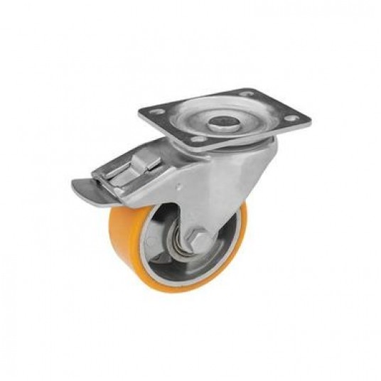 SHARKNES KOŁO ALUM-POLIURETAN 200mm SKRĘTNE Z HAM. -zdjęcie numer 1