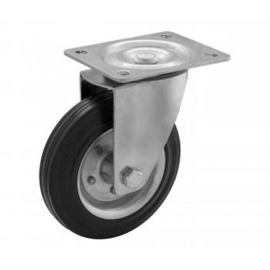 SHARKNES KOŁO METAL-GUMA 200mm SKRĘTNE SH-60108 -zdjęcie numer 1