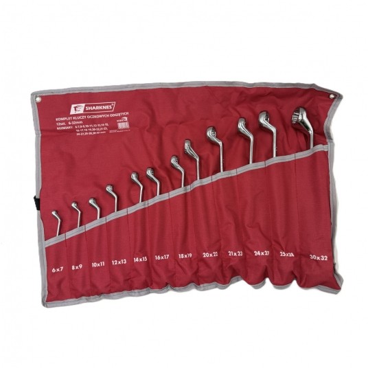 SHARKNES KOMPLET KLUCZY OCZ. ODGIĘTYCH 12szt 6-32 -zdjęcie numer 1