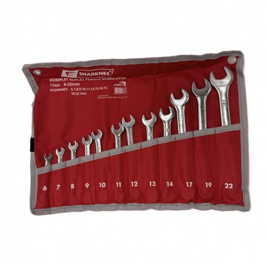 SHARKNES KOMPLET KLUCZY PŁ-OCZ 6-22 12szt SH-59038 -zdjęcie numer 1