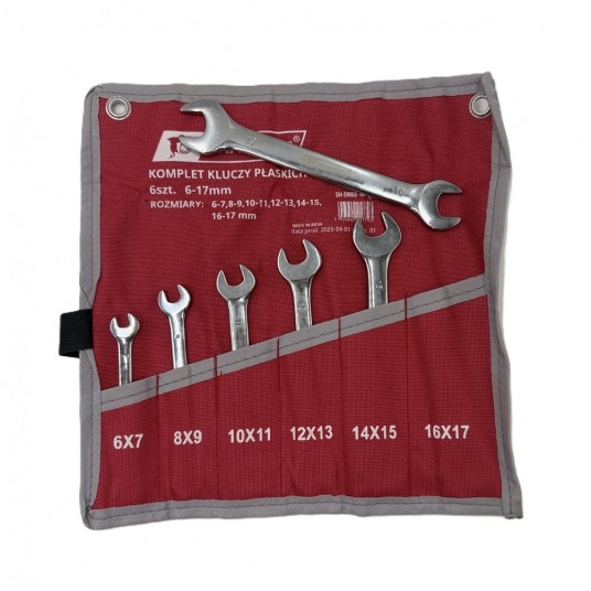 SHARKNES KOMPLET KLUCZY PŁASKICH 6szt 6-17mm -zdjęcie numer 2