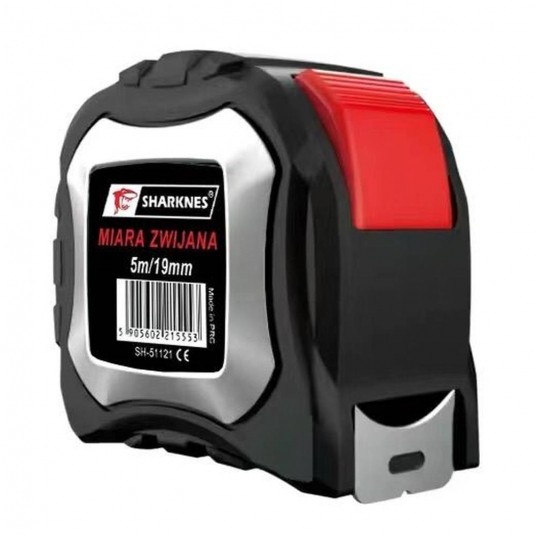 SHARKNES MIARA ZWIJANA 5m/ 19mm CHROM SH-51121 -zdjęcie numer 1