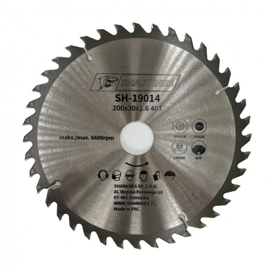 SHARKNES PIŁA TARCZOWA WIDIOWA 200x30x1.6 40z -zdjęcie numer 1