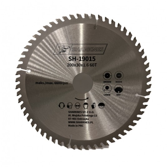 SHARKNES PIŁA TARCZOWA WIDIOWA 200x30x1.6 60z -zdjęcie numer 1