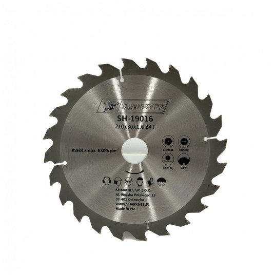 SHARKNES PIŁA TARCZOWA WIDIOWA 210x30x1.6 24z -zdjęcie numer 1