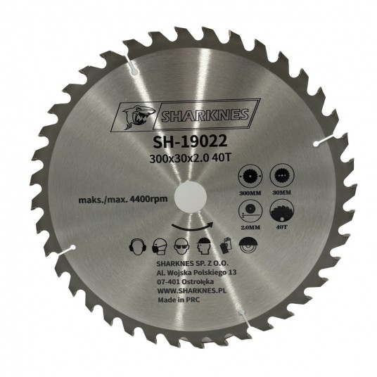 SHARKNES PIŁA TARCZOWA WIDIOWA 300x30x2.0 40z -zdjęcie numer 1