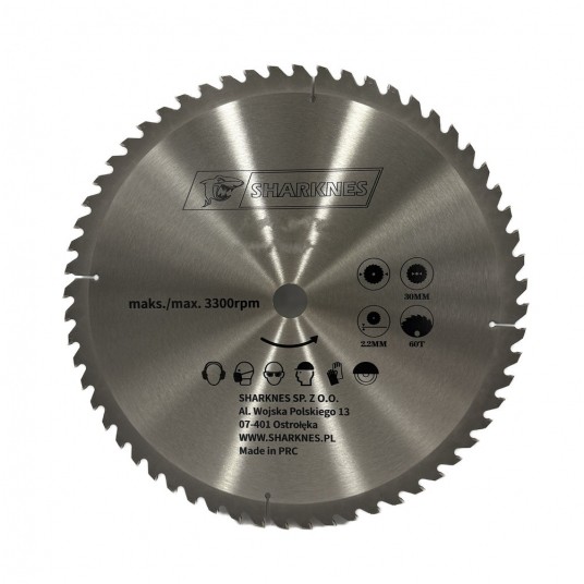 SHARKNES PIŁA TARCZOWA WIDIOWA 450x30x2.4 60z -zdjęcie numer 1