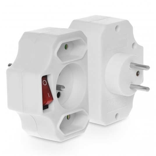 SHARKNES ROZGAŁĘŹNIK 1X2P+Z 2X2P BIAŁY SH-70118 -zdjęcie numer 1