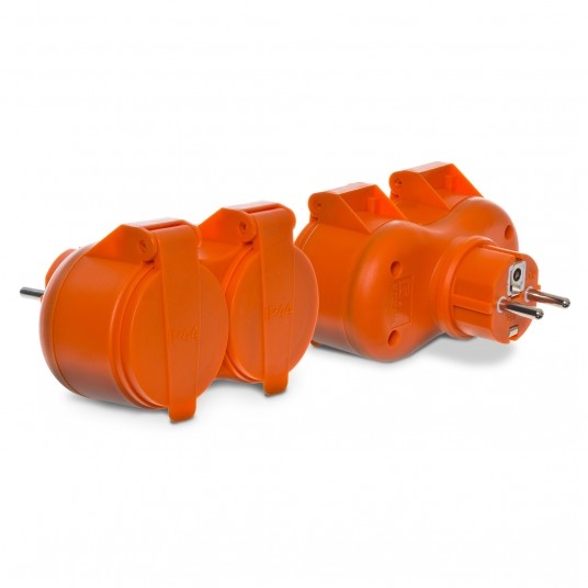 SHARKNES ROZGAŁĘŹNIK 2X2P+Z POM. IP44 SH-70120 -zdjęcie numer 1