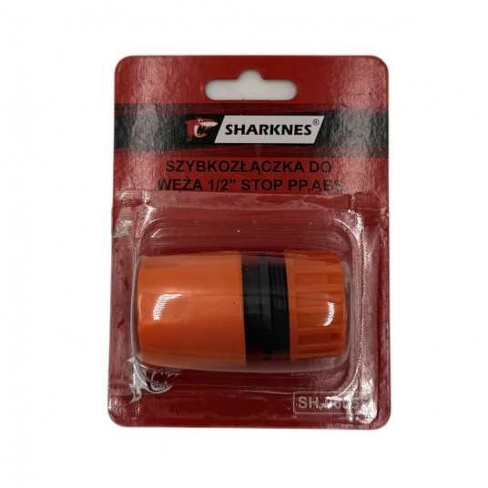 SHARKNES SZYBKOZŁĄCZKA DO WĄŻA 1/2" STOP PP,ABS -zdjęcie numer 2