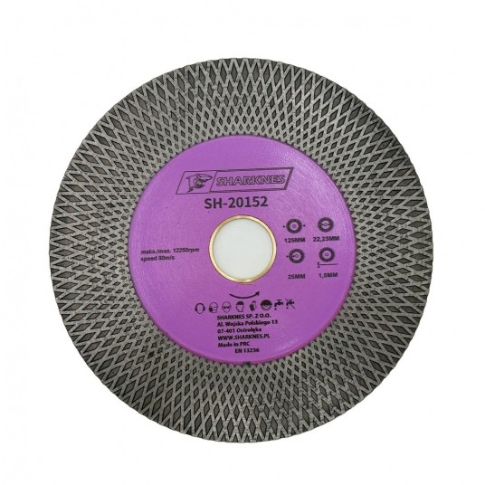 SHARKNES TARCZA DIAM GRES PURPLE 125X22,23mm -zdjęcie numer 1