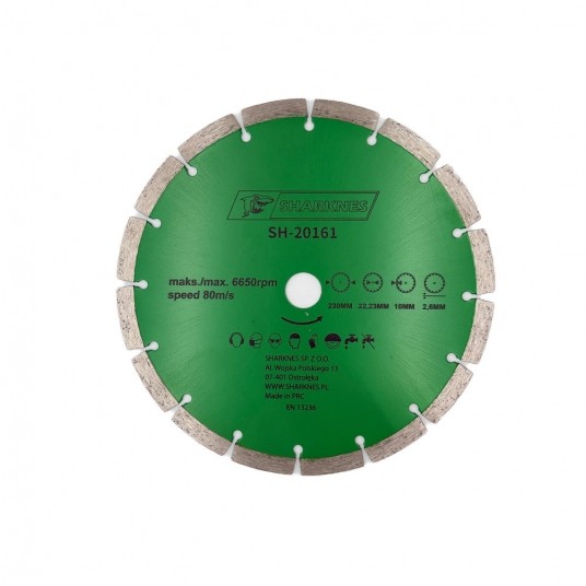 SHARKNES TARCZA DIAM SEGMENTOWA 230X10X22,23mm -zdjęcie numer 1