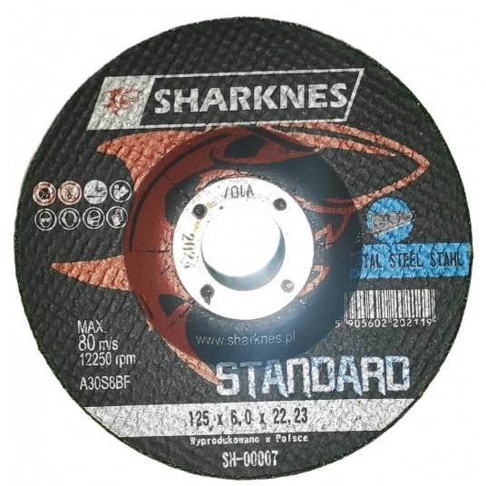 SHARKNES TARCZA DO METALU 27 125x6,0x22 95A STAND -zdjęcie numer 1