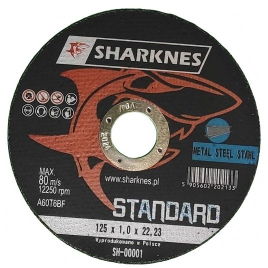 SHARKNES TARCZA DO METALU 41 125x1,0x22 94A STAND -zdjęcie numer 1