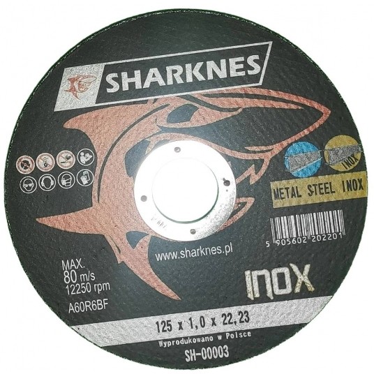 SHARKNES TARCZA DO METALU 41 125x1,0x22 99A INOX -zdjęcie numer 1