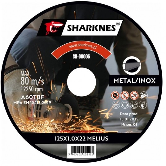 SHARKNES TARCZA DO METALU 41 125X1.0X22 MELIUS -zdjęcie numer 1