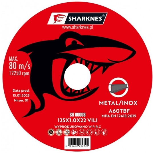 SHARKNES TARCZA DO METALU 41 125X1.0X22 VILI -zdjęcie numer 1